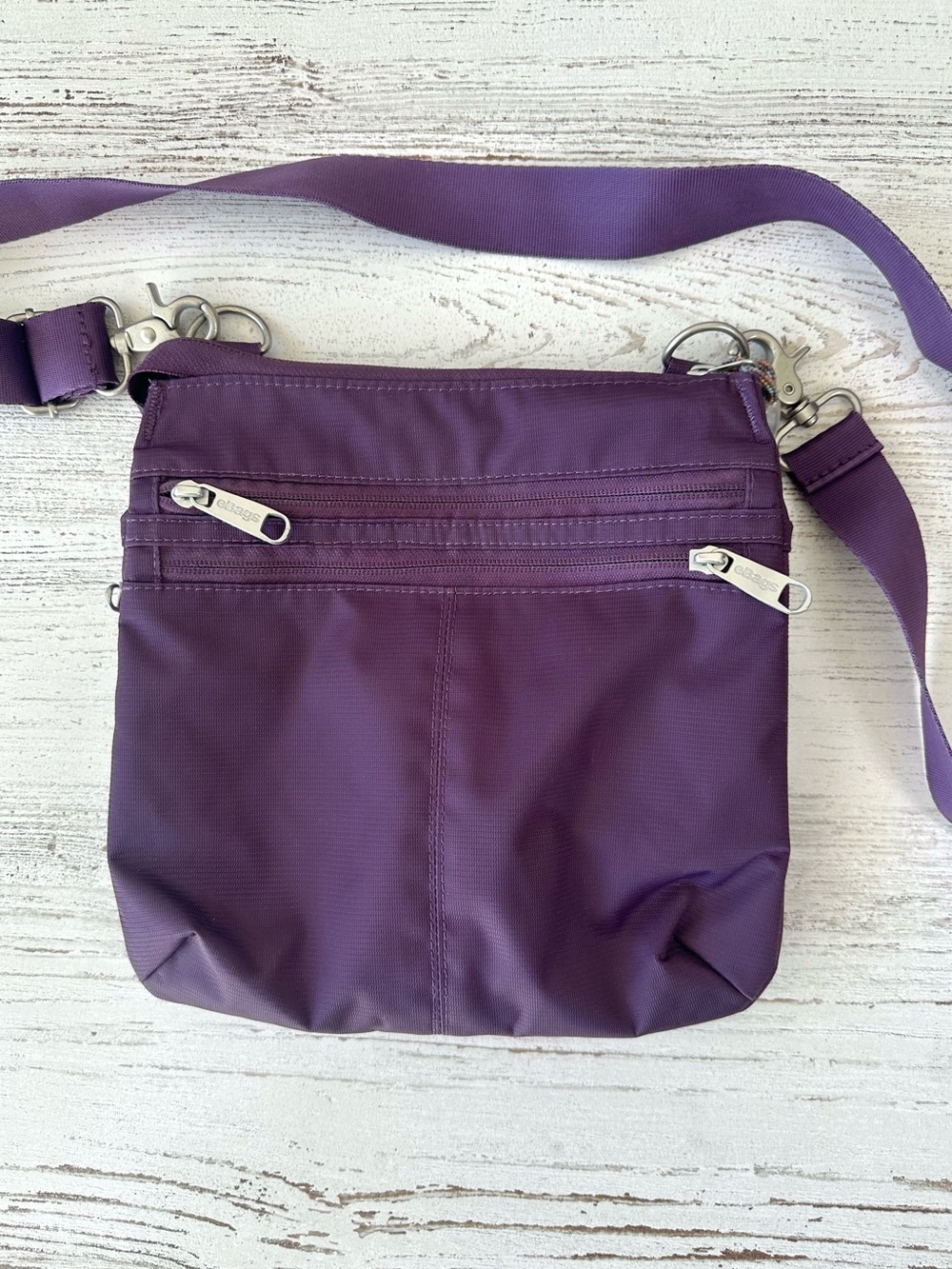 EBAGS Crossbody Nylon Travel Handbag Purse Purple